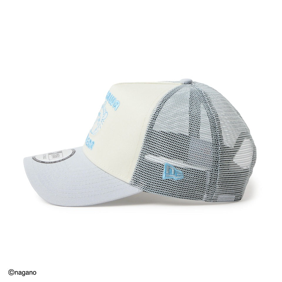ニューエラ メッシュキャップ 9FORTY ちいかわ CHIIKAWA MOMONGA A-FRAME TRUCKER MESH CAP SNOW GREY