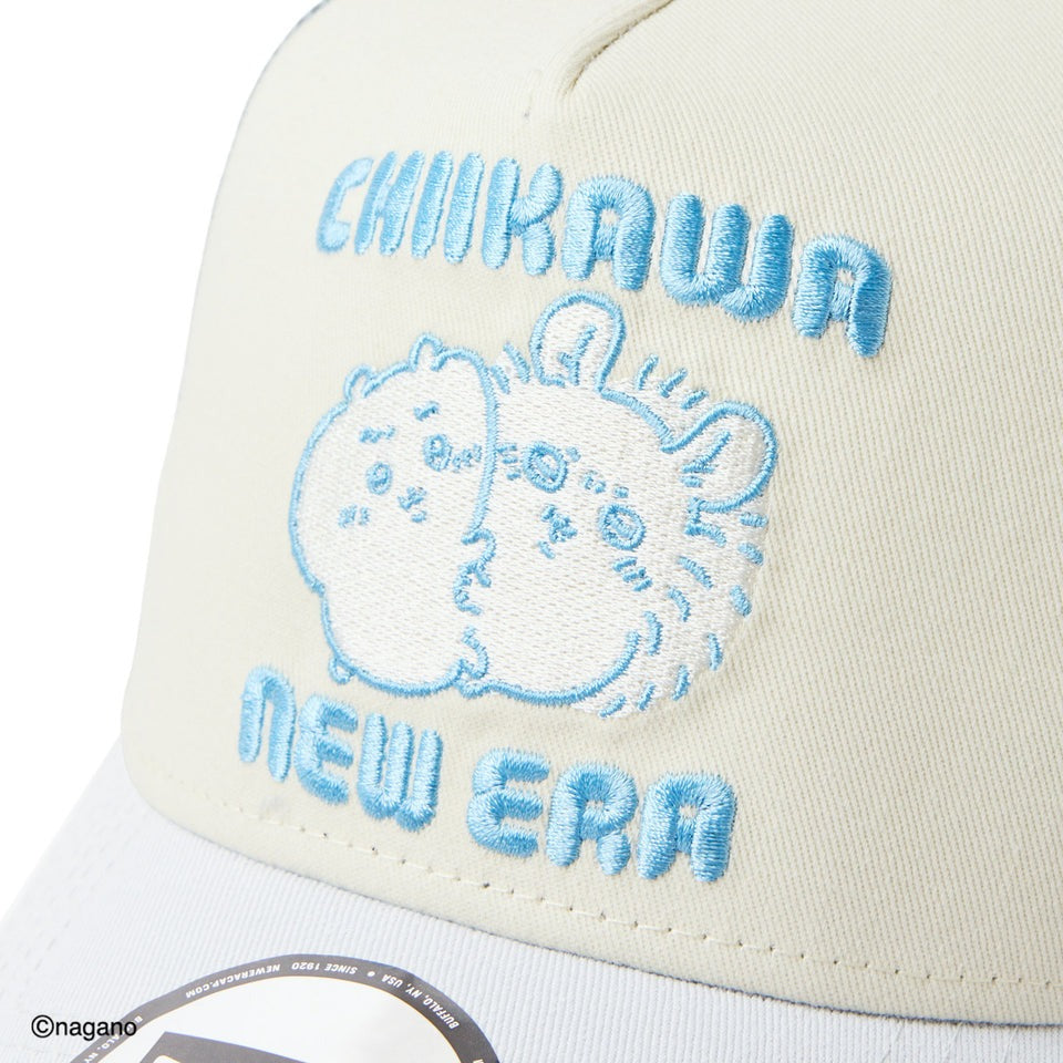 ニューエラ メッシュキャップ 9FORTY ちいかわ CHIIKAWA MOMONGA A-FRAME TRUCKER MESH CAP SNOW GREY
