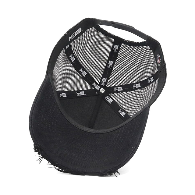 ニューエラ キャップ 9FORTY ニューヨーク ヤンキース DAMAGED TWILL A-FRAME MESH CAP BLACK