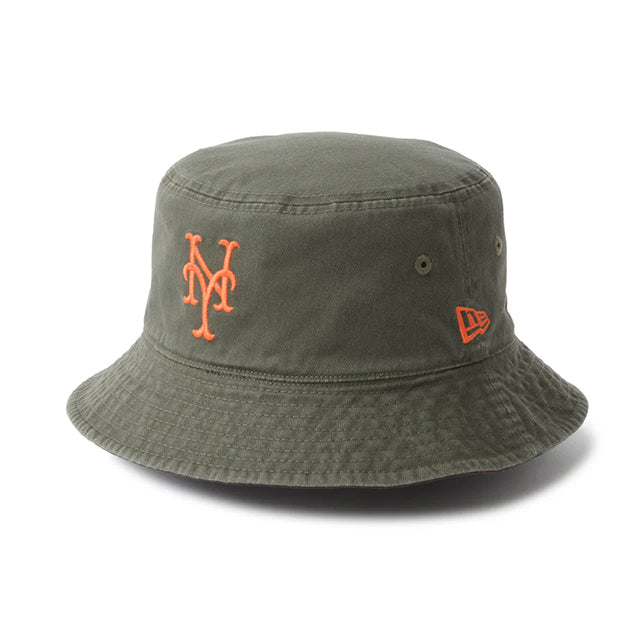ニューエラ バケット01 ニューヨーク メッツ REVERSIBLE BUKET-01 HAT BURNT WOOD-OLIVE