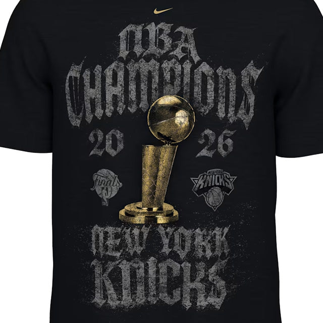 海外取寄 ナイキ Tシャツ ニューヨーク ニックス 2026 NBA FINALS CHAMPIONS LIMITED EDITION LOCKER ROOM T-SHIRT BLACK