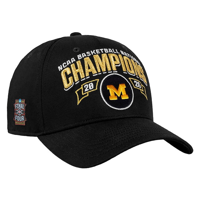 海外取寄 ジョーダンブランド キャップ ミシガン ウォルバリンズ 2026 NCAA MEN`S BASKETBALL TOURNAMENT MARCH MADNESS NATIONAL CHAMPIONS LOCKER ROOM ADJUSTABLE CAP BLACK