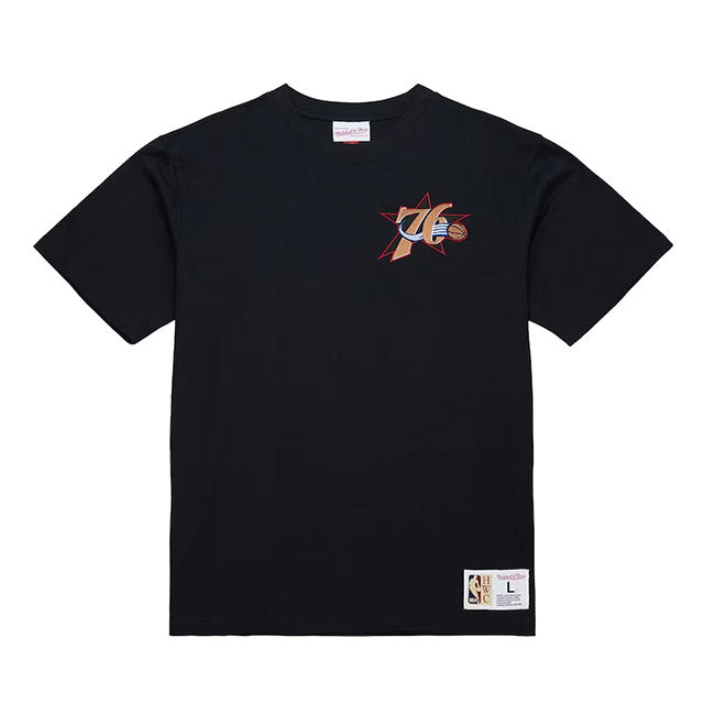 アレン アイバーソンモデル 海外取寄 ミッチェルアンドネス Tシャツ フィラデルフィア 76ers HARDWOOD CLASSICS NBA LEGENDS T-SHIRT BLACK