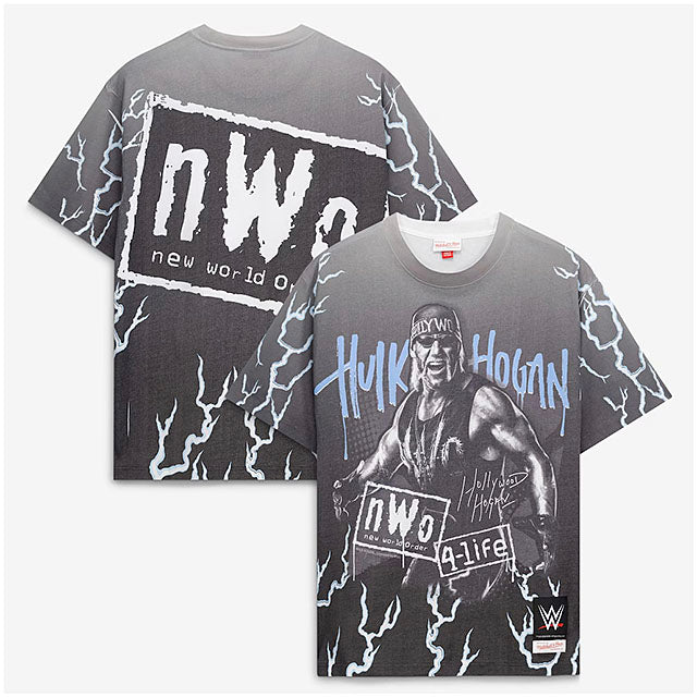 ハルク ホーガンモデル 海外取寄 ミッチェル&ネス WWE Tシャツ HOLLYWOOD HOGAN T-SHIRT GRAY