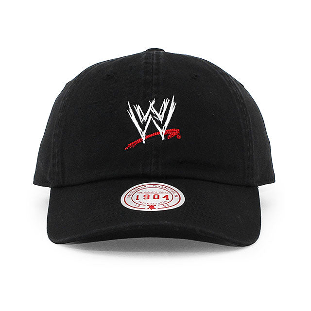 ミッチェル&ネス WWE キャップ SCRATCH LOGO STRAPBACK CAP BLACK