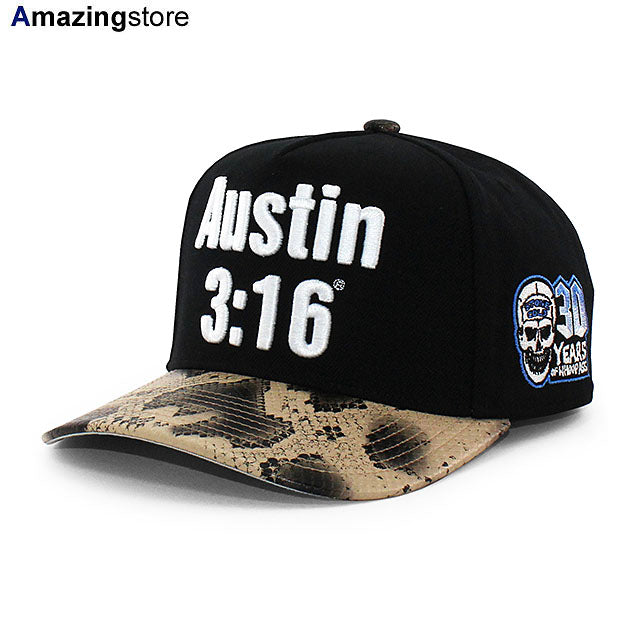ストーン コールド スティーブ オースチン 30周年記念モデル ミッチェル&ネス WWE キャップ 3:16 SNAKE PRO PINCH SNAPBACK CAP BLACK
