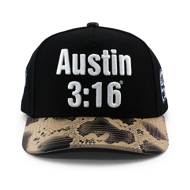 ストーン コールド スティーブ オースチン 30周年記念モデル ミッチェル&ネス WWE キャップ 3:16 SNAKE PRO PINCH SNAPBACK CAP BLACK