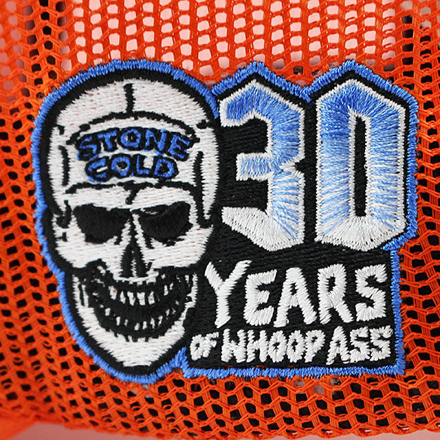 ストーン コールド スティーブ オースチン 30周年記念モデル ミッチェル&ネス WWE メッシュキャップ 3:16 TRUCKER MESH CAP ORANGE