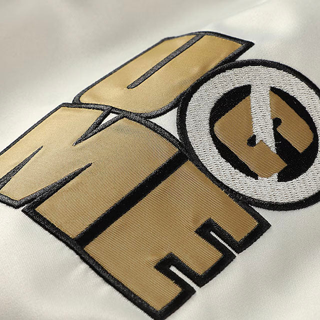 ジョン シナモデル 海外取寄 ミッチェル&ネス WWE ジャケット SUBLIMATED FULL-SNAP SATIN JACKET CREAM