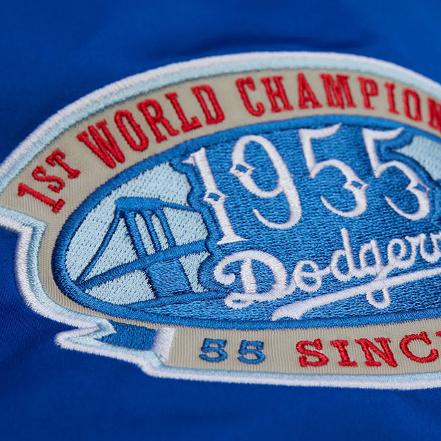 海外取寄 ジャッキー ロビンソンモデル ブルックリン ドジャース LEGENDS COLLECTION VINTAGE SATIN FULL-SNAP JACKET ROYAL BLUE