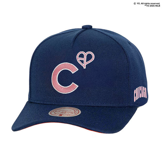 ミッチェル&ネス×ブラックピンク 海外取寄 シカゴ カブス PRO CROWN SNAPBACK CAP NAVY