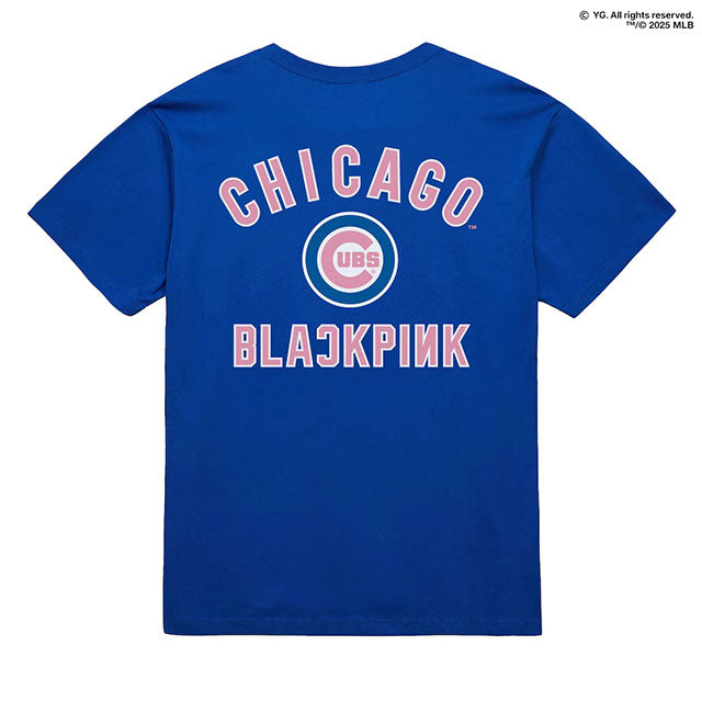 ミッチェル&ネス×ブラックピンク 海外取寄 シカゴ カブス T-SHIRT ROYAL BLUE LIMITED EDITION