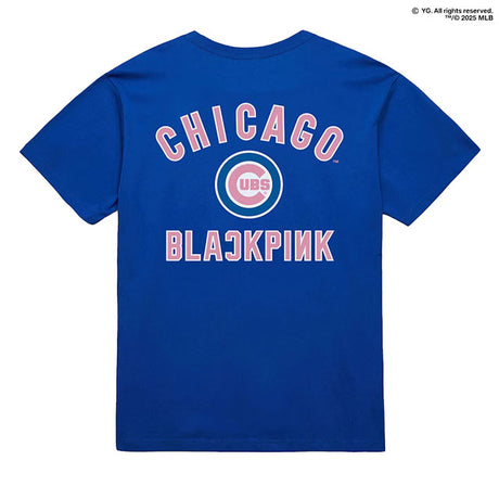 ミッチェル&ネス×ブラックピンク 海外取寄 シカゴ カブス T-SHIRT ROYAL BLUE LIMITED EDITION
