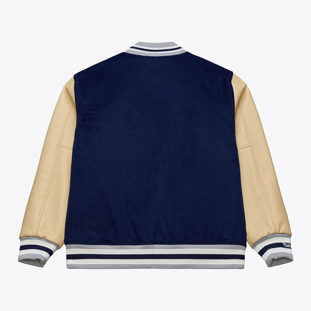 海外取寄 ミッチェル&ネス スタジアムジャケット ダラス カウボーイズ NFL TEAM TRADITIONS VARSITY FULL-SNAP JACKET NAVY-TAN