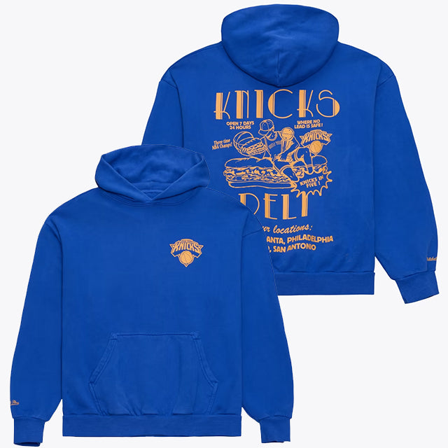 海外取寄 ミッチェル&ネス フーディー ニューヨーク ニックス DELI HOODIE BLUE