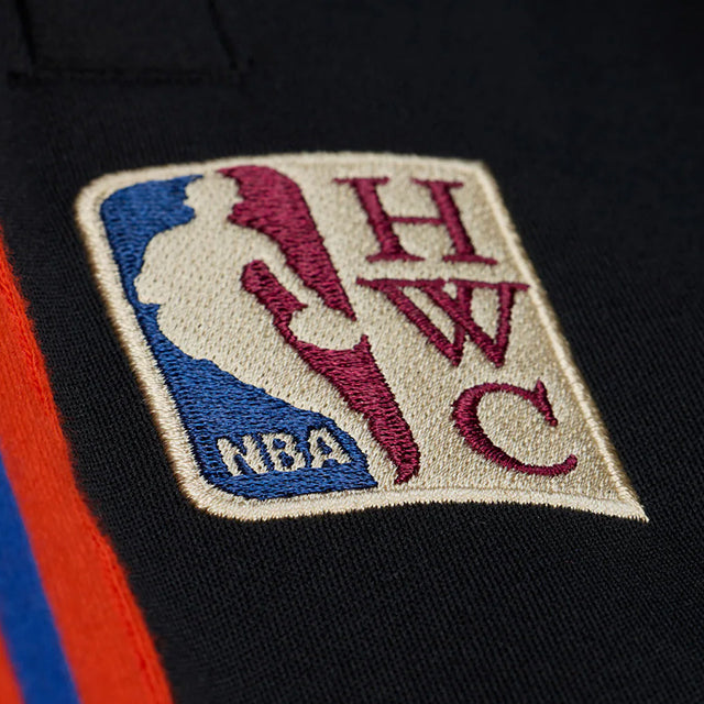 MF DOOMコラボ 海外取寄 ミッチェルアンドネス ショーツ ニューヨーク ニックス A NEW YORK STORY TEAR AWAY PANTS BLACK