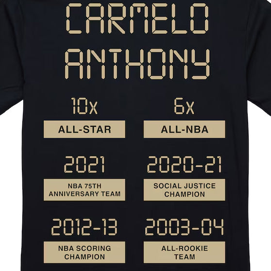 カーメロ アンソニーモデル 海外取寄 ミッチェルアンドネス Tシャツ デンバー ナゲッツ MALE ADULT BLACK NBA ULTIMATE PLAYER GOLD T-SHIRT