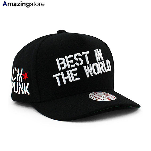 CMパンクモデル ミッチェル&ネス WWE キャップ スナップバック STATEMENT PRO SNAPBACK CAP BLACK