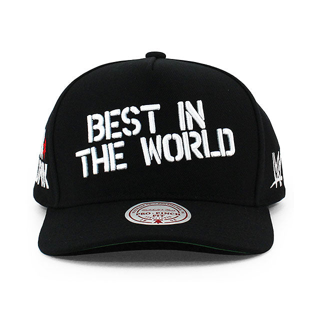 CMパンクモデル ミッチェル&ネス WWE キャップ スナップバック STATEMENT PRO SNAPBACK CAP BLACK