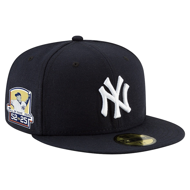 海外取寄 CC サバシアモデル HALL OF FAME コレクション ニューエラ キャップ 59FIFTY ニューヨーク ヤンキース 2025 NATIONAL BASEBALL HALL OF FAME FITTED CAP NAVY