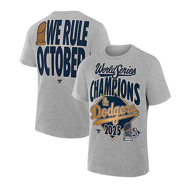 2025 ワールドシリーズチャンピオン ロッカールームモデル 海外取寄 Tシャツ ロサンゼルス ドジャース 2025 WORLD SERIES CHAMPIONS LOCKER ROOM AUTHENTIC T-SHIRT STEEL