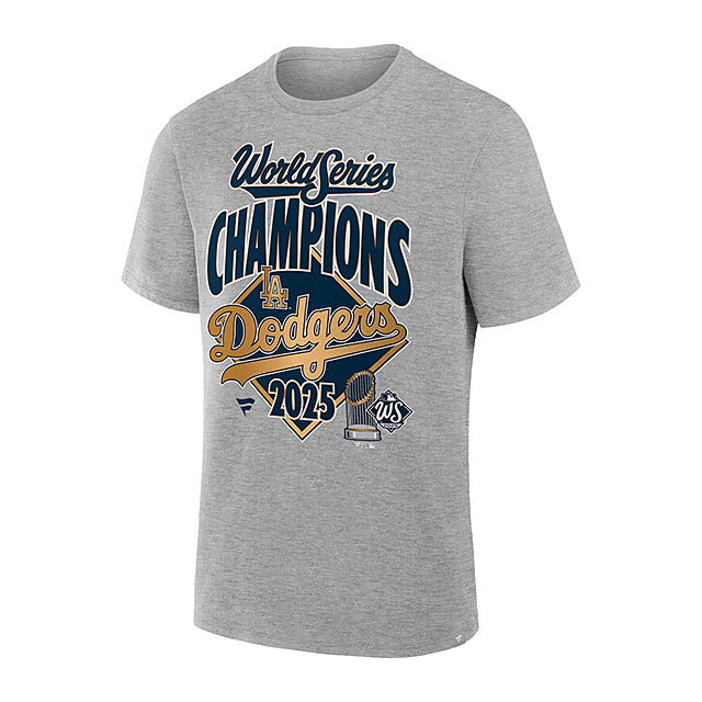2025 ワールドシリーズチャンピオン ロッカールームモデル 海外取寄 Tシャツ ロサンゼルス ドジャース 2025 WORLD SERIES CHAMPIONS LOCKER ROOM REPLICA T-SHIRT GREY