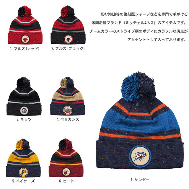 ミッチェル&ネス ニット帽 ビーニー NBA SPECKLED KNIT BEANIE CAP