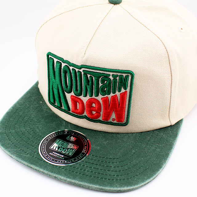 マウンテンデュー スナップバック RETRO GOLFER SNAPBACK CAP CREAM GREEN