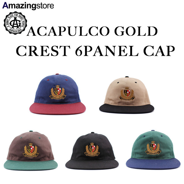 アカプルコ ゴールド ストラップバック キャップ【CREST 6-PANEL CAP】 ACAPULCO GOLD