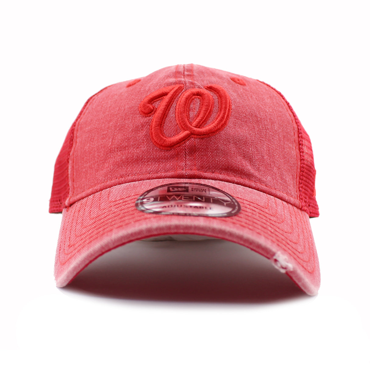 ニューエラ 9TWENTY メッシュキャップ ワシントン ナショナルズ MLB TONAL-WASHED TRUCKER MESH CAP RED