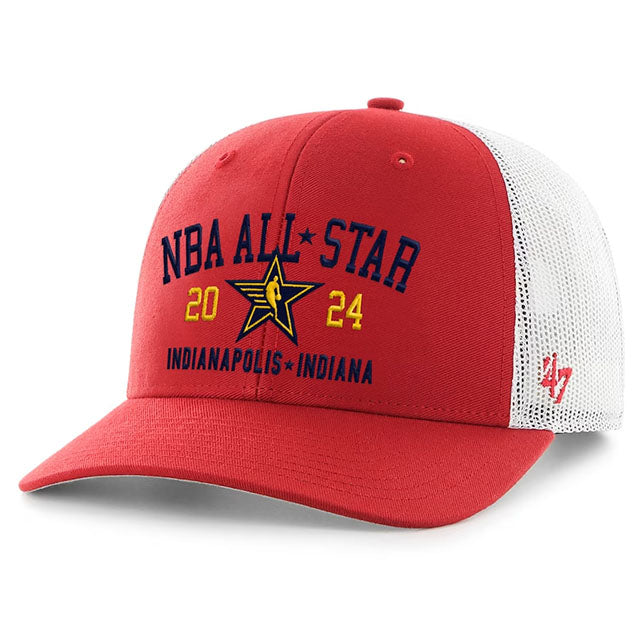 2024 NBAオールスターゲームモデル 海外取寄 47ブランド TRUCKER ADJUSTABLE CAP RED-WHITE