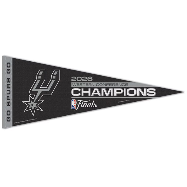 海外取寄 サンアントニオ スパーズ 記念ペナント WINCRAFT 2026 NBA WESTERN CONFERENCE CHAMPIONS PREMIUM PENNANT