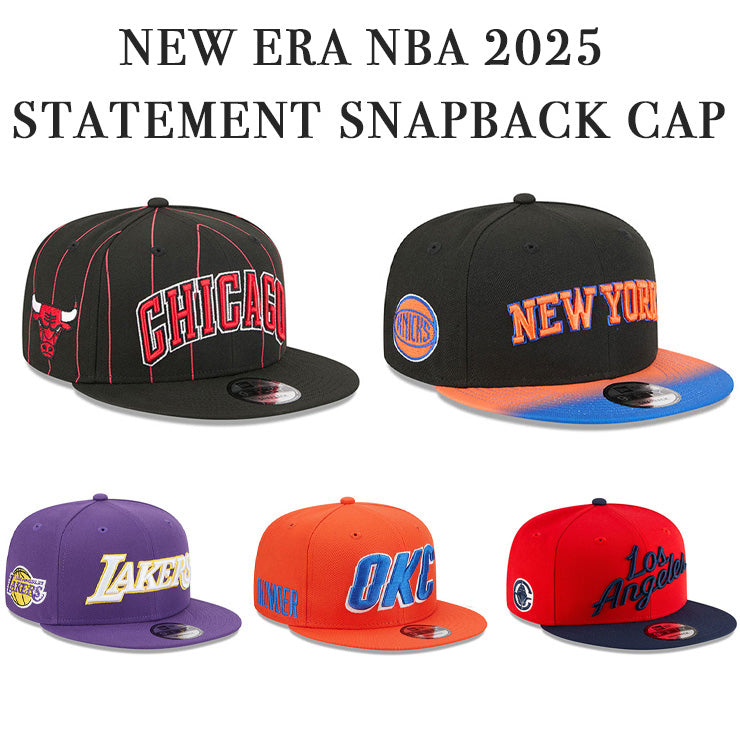 ニューエラ キャップ 9FIFTY ユニフォームデザイン スナップバック キャップ NBA 2025 STATEMENT SNAPBACK CAP NEW ERA