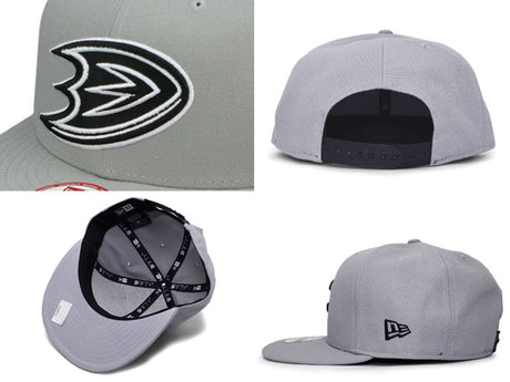 ニューエラ 9FIFTY アナハイム ダックス TEAM-BASIC SNAPBACK CAP GREY-BLK