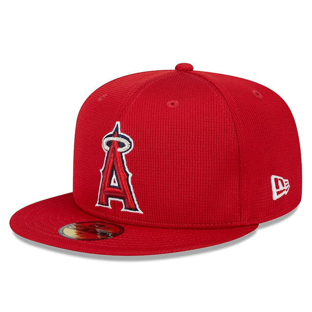 ニューエラ キャップ 海外取寄  59FIFTY ロサンゼルス エンゼルス 2024 MLB SPRING TRANING FITTED CAP RED