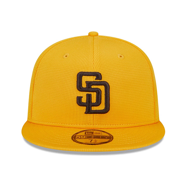 ニューエラ キャップ 海外取寄 59FIFTY サンディエゴ パドレス 2024 MLB SPRING TRANING FITTED CAP GOLD