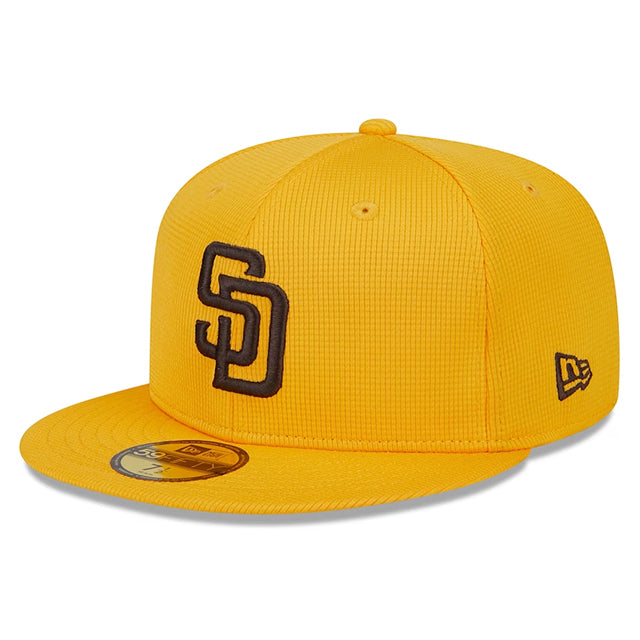 ニューエラ キャップ 海外取寄 59FIFTY サンディエゴ パドレス 2024 MLB SPRING TRANING FITTED CAP GOLD