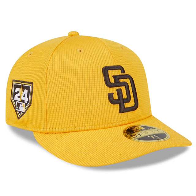 ニューエラ キャップ 海外取寄  LP59FIFTY サンディエゴ パドレス 2024 MLB SPRING TRANING FITTED CAP GOLD