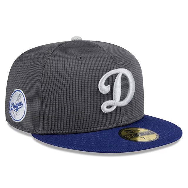 ニューエラ キャップ 海外取寄 59FIFTY ロサンゼルス ドジャース 2025 MLB BATTING PRACTICE BP FITTED CAP GREY-ROYAL BLUE