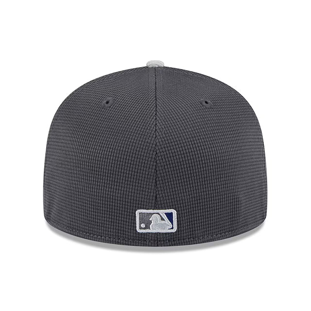 ニューエラ キャップ 海外取寄 59FIFTY ロサンゼルス ドジャース 2025 MLB BATTING PRACTICE BP FITTED CAP GREY-ROYAL BLUE