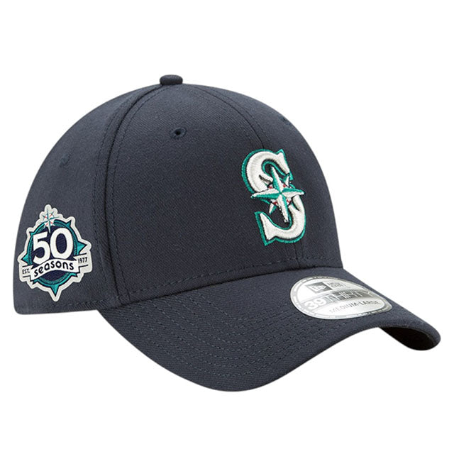 シアトル マリナーズ50周年記念モデル ニューエラ キャップ 39THIRTY MLB 50th ANNIVERSARY FLEX FIT CAP NAVY