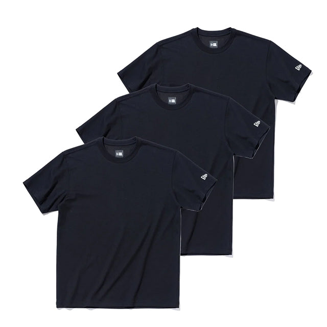 3枚パック ニューエラ 半袖 パフォーマンス Tシャツ 3-PACK COOLERA TEE BLACK NEW ERA BLANK