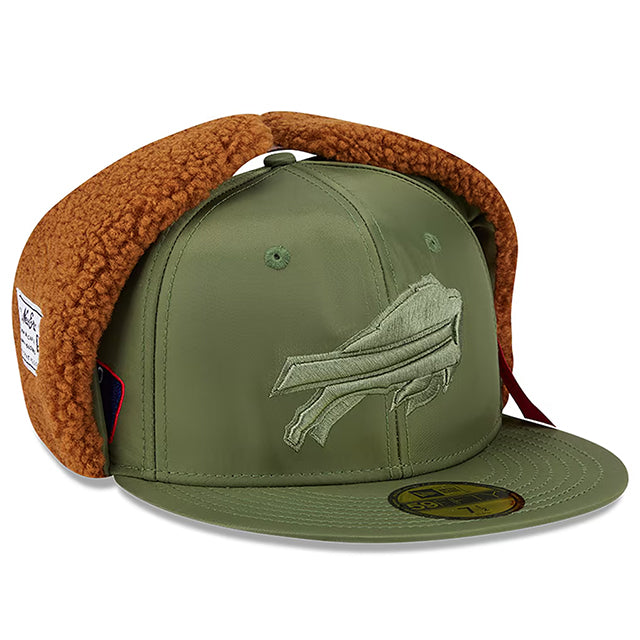 海外取寄 ニューエラ キャップ 59FIFTY バッファロー ビルズ ALPHA INDUSTRIES DOGEAR FITTED CAP OLIVE