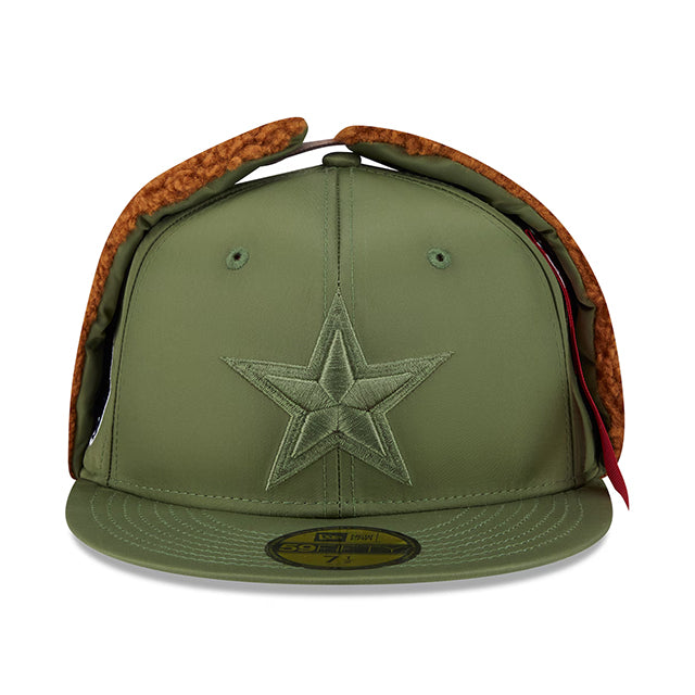 海外取寄 ニューエラ キャップ 59FIFTY ダラス カウボーイズ ALPHA INDUSTRIES DOGEAR FITTED CAP OLIVE