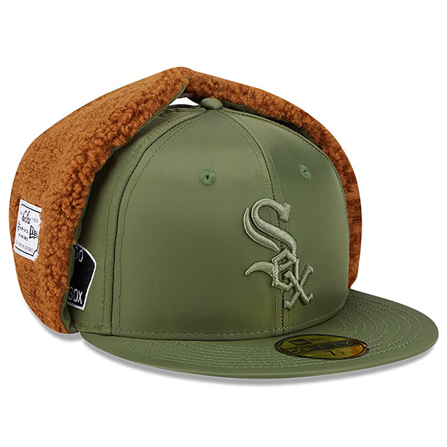 海外取寄 ニューエラ キャップ 59FIFTY シカゴ ホワイトソックス ALPHA INDUSTRIES DOGEAR FITTED CAP OLIVE