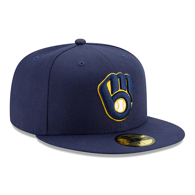 ニューエラ キャップ 59FIFTY ミルウォーキー ブルワーズ MLB ON-FIELD AUTHENTIC HOME FITTED CAP NAVY
