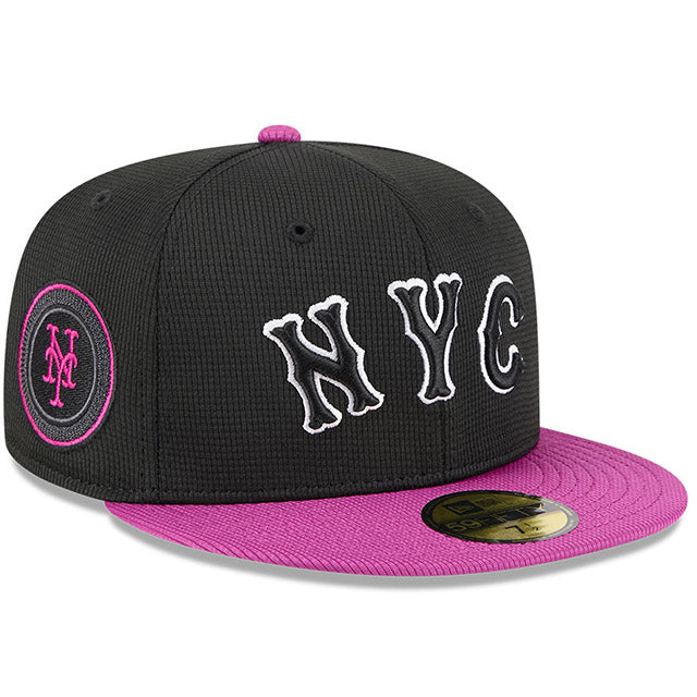 シティコネクト ニューエラ キャップ 59FIFTY ニューヨーク メッツ MLB 2025 CITY CONNECT BATTING PRACTICE FITTED CAP CHARCOAL-PURPLE