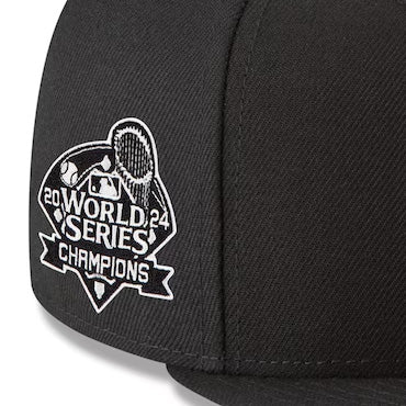2024 ワールドシリーズチャンピオンモデル 海外取寄ニューエラ キャップ 59FIFTY ロサンゼルス ドジャース ブラック ホワイト