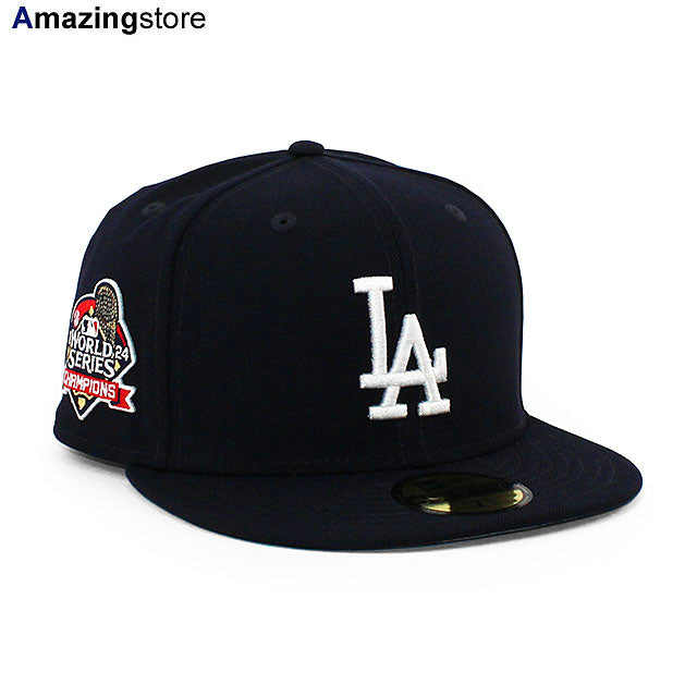 2024 ワールドシリーズチャンピオンモデル ニューエラ キャップ 59FIFTY ロサンゼルス ドジャース MLB WORLD SERIES CHAMPIONS SIDE PATCH FITTED CAP NAVY
