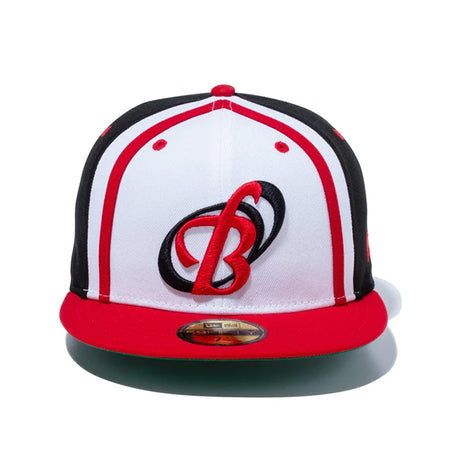 ニューエラ キャップ 59FIFTY 阪急 ブレーブス NPB CLASSIC FITTED CAP WHITE-BLACK-SCARET VISOR